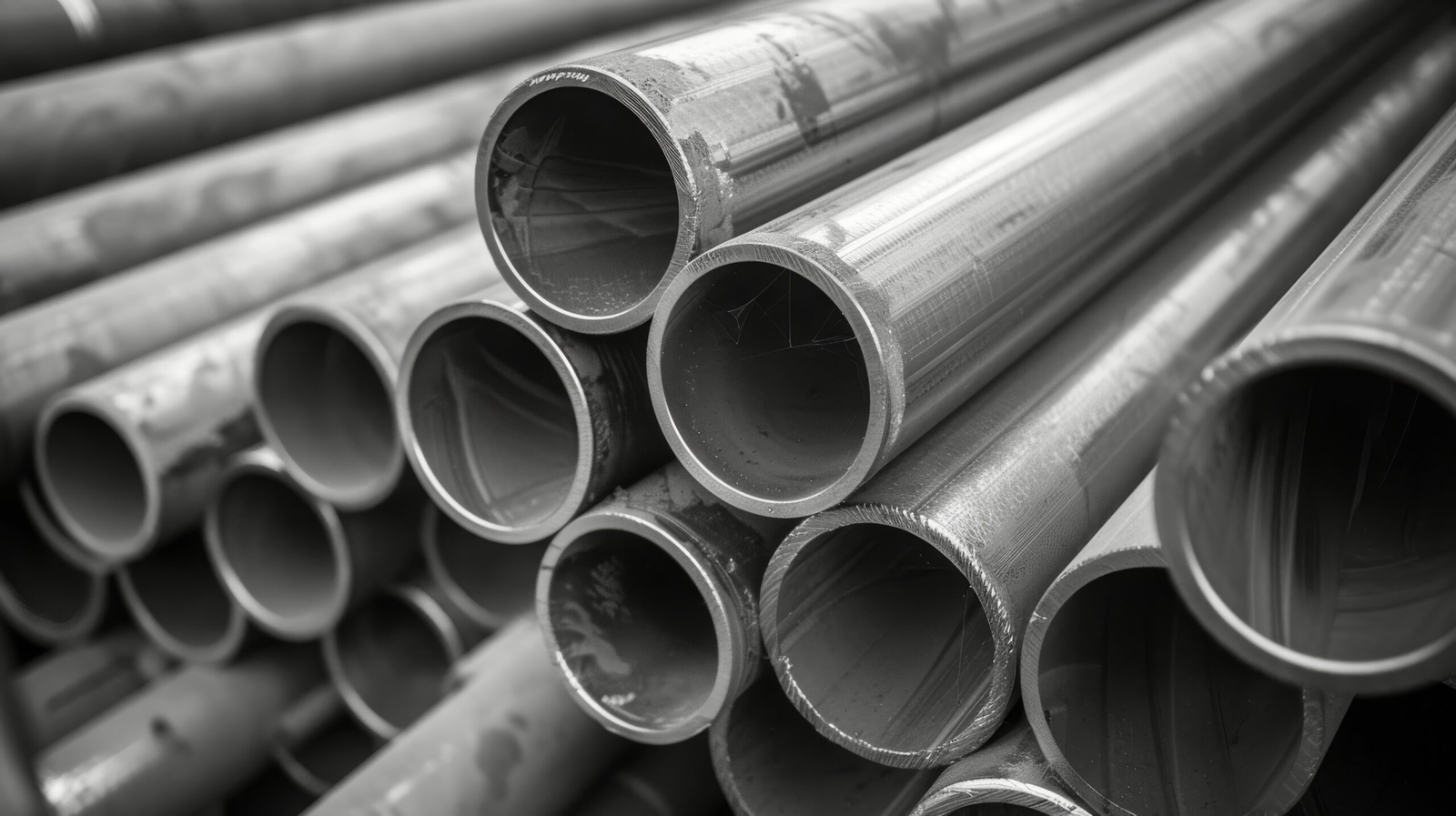 Stack of Steel Pipes