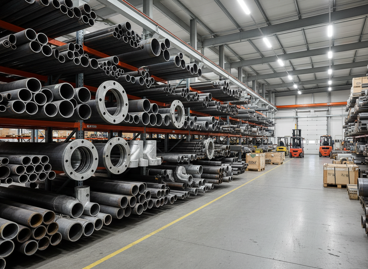 Carbon steel industrial pipes